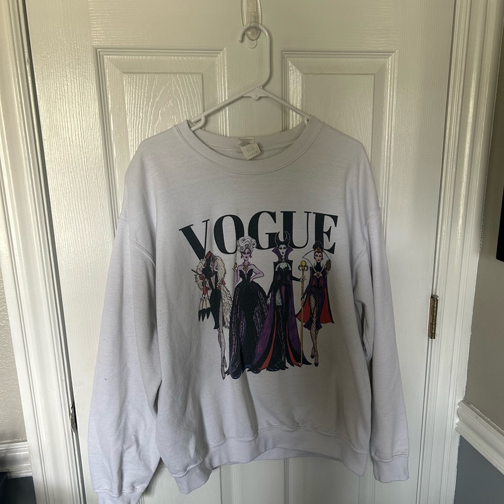 Large White Disney Villains Vogue Sweatshirt.